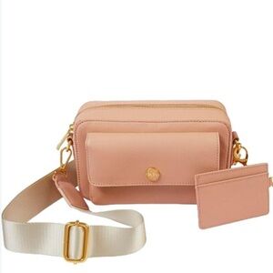 Joy Clean & Chic Saffiano Leather Crossbody  Bag Beautiful Blush Never used